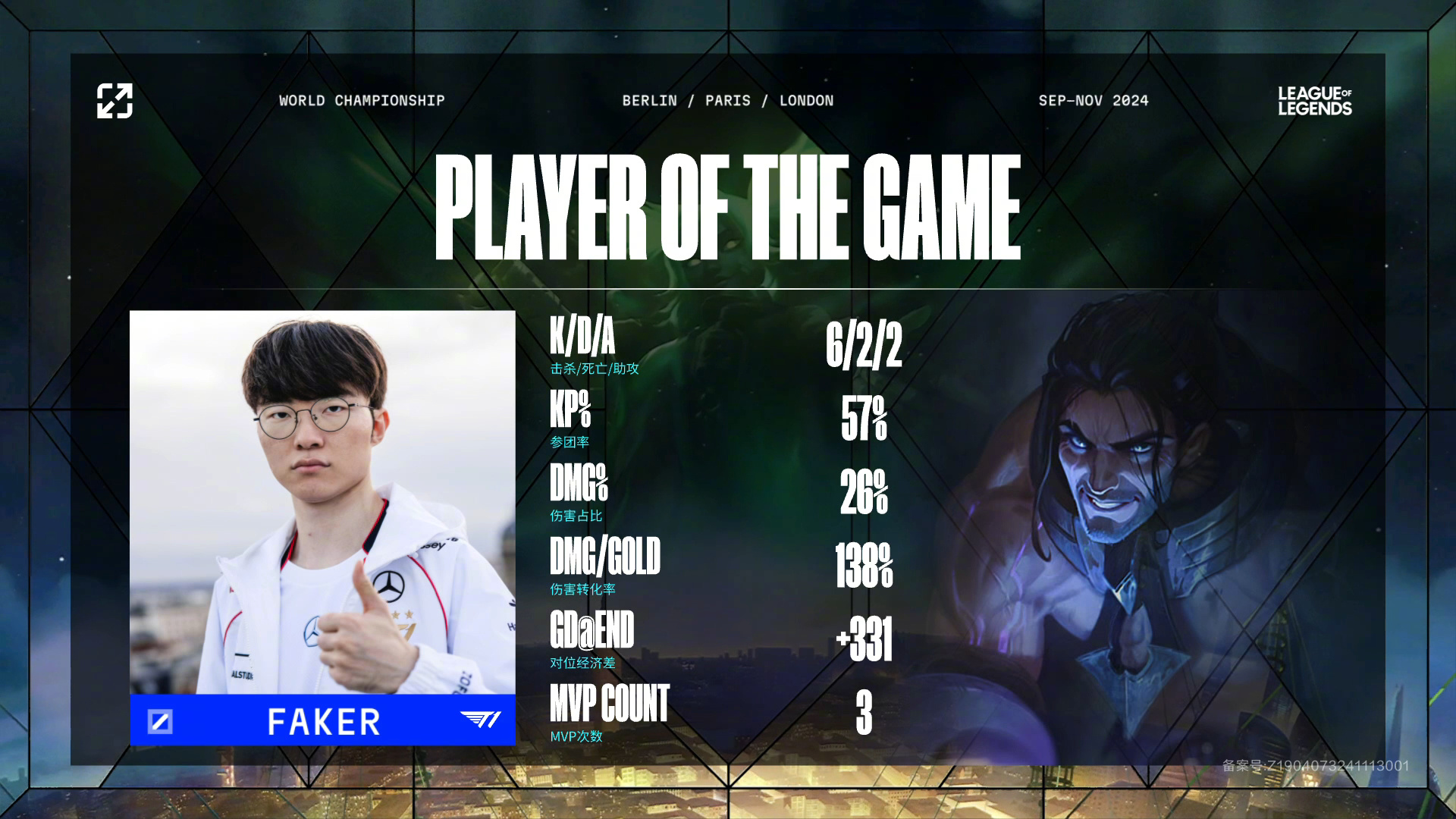 FPX力克TSM，Viper单局斩获MVP强强对话全球总决赛，成为赛场最大亮点